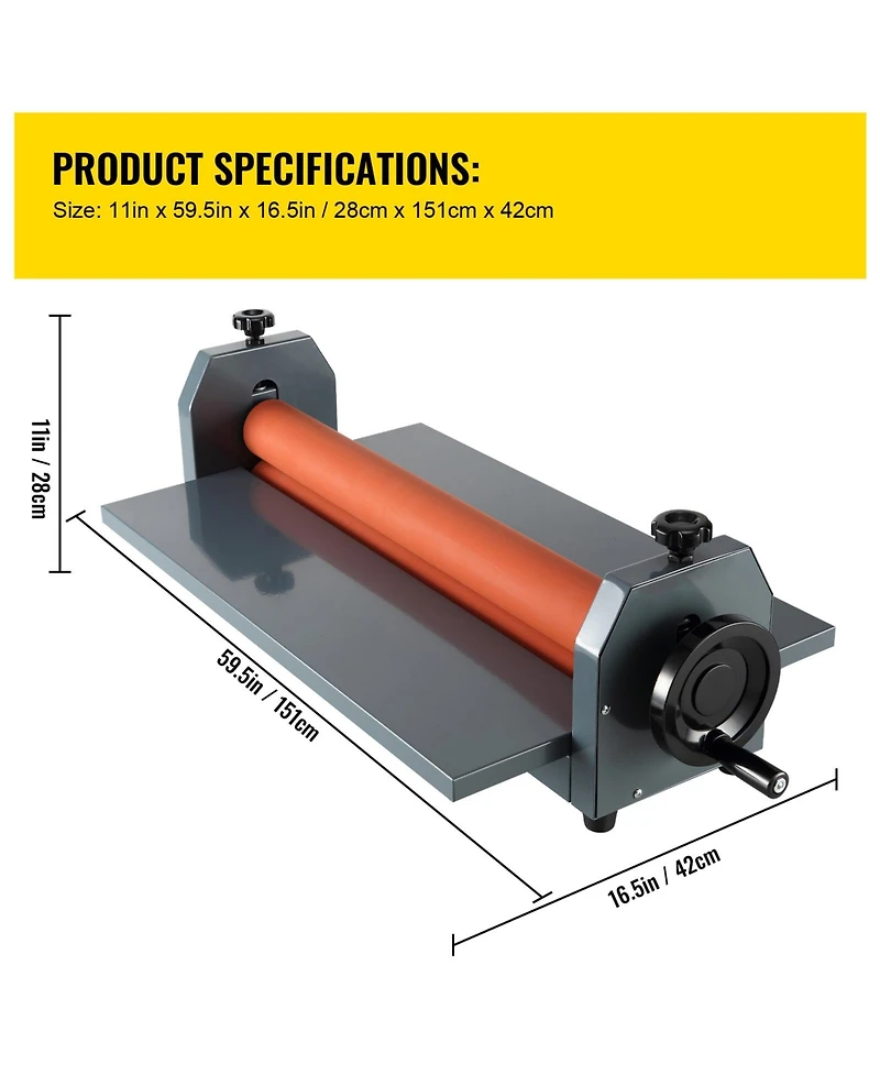 Sevorley Manual Cold Roll Laminator with Hand Crank