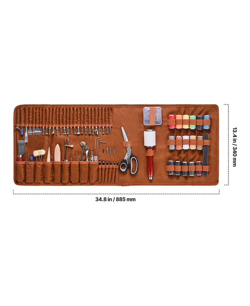 Sevorley Leather Working Tools Kit, 92-Piece Leather Craft Set with Storage Bag