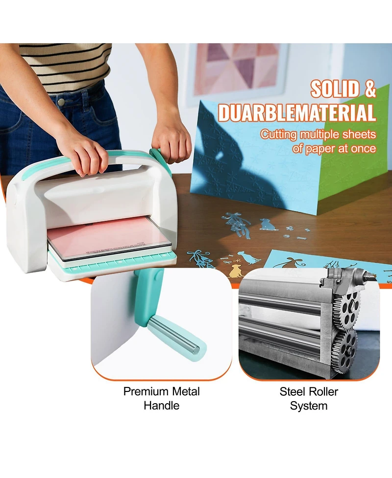 Sevorley Manual Die Cutting and Embossing Machine with 9-Inch Opening
