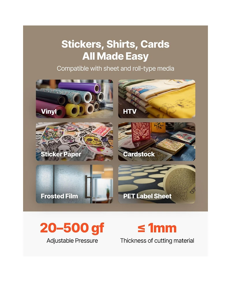 Sevorley Dual Blade Vinyl Cutter Plotter with Stand and Sticker Kit