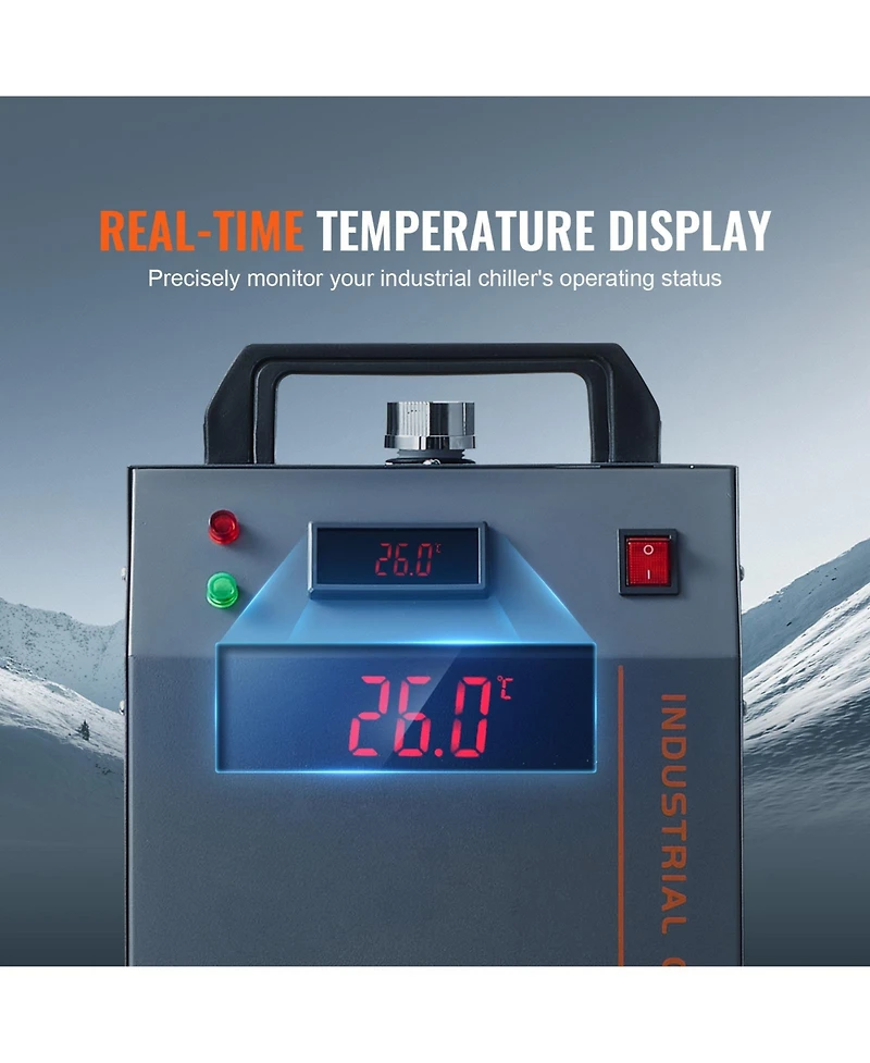 Sevorley Cw-3000 Industrial Water Chiller, 12L Tank, 80W Laser Cooling System