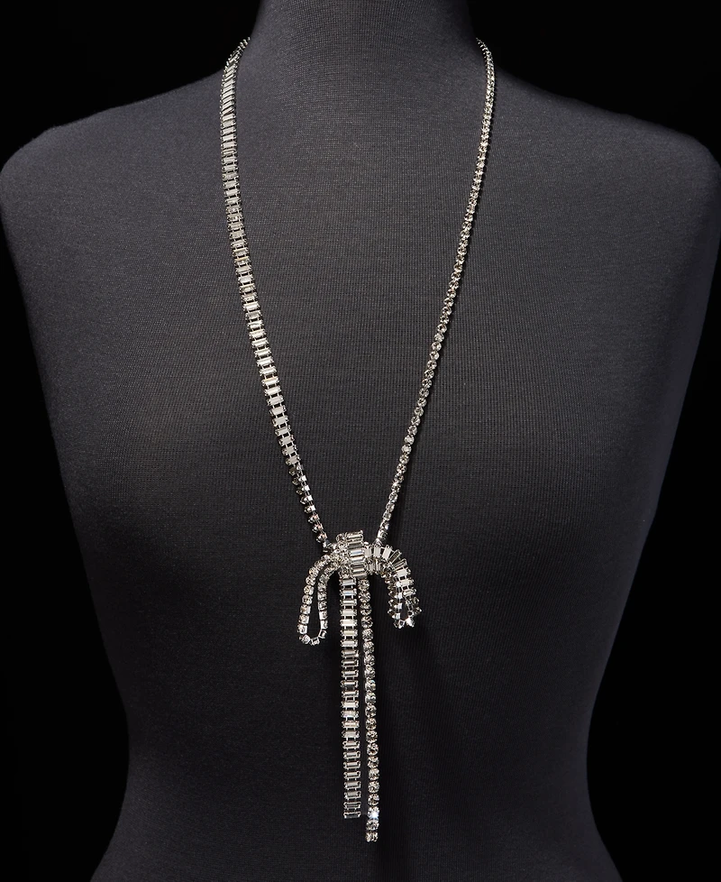 Givenchy Crystal Bow Statement Necklace, 20" + 3" extender