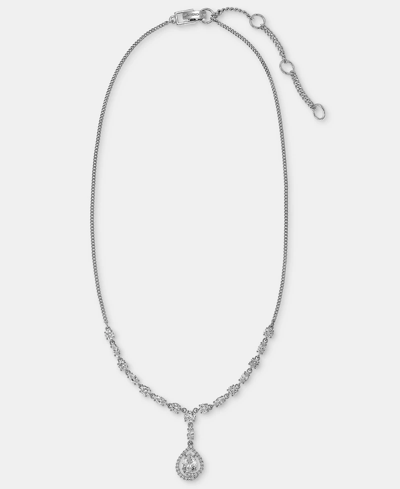 Givenchy Cubic Zirconia Lariat Necklace, 16" + 3" extender