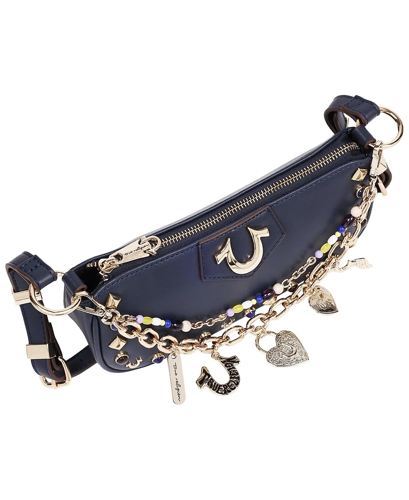 True Religion Chain and Studs Shoulder Bag