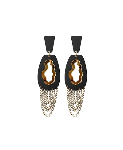 Swanky Designs Nivea Chain Dangle Statement Earrings