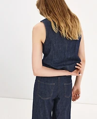 Mango Women's Buttoned Denim Vest
