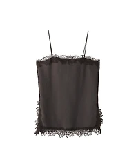 Mango Women's Satin Lace Top