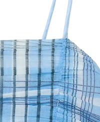Mango Women's Plaid Ruched Strapless Mini Dress