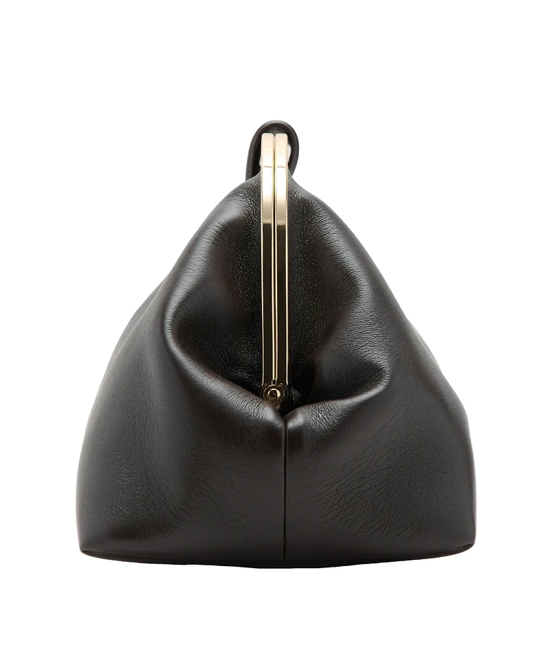 Mango Women's Metallic Details Large Clutch
