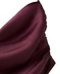 Mango Women's Asymmetrical Ruched Off-the-Shoulder Dress
