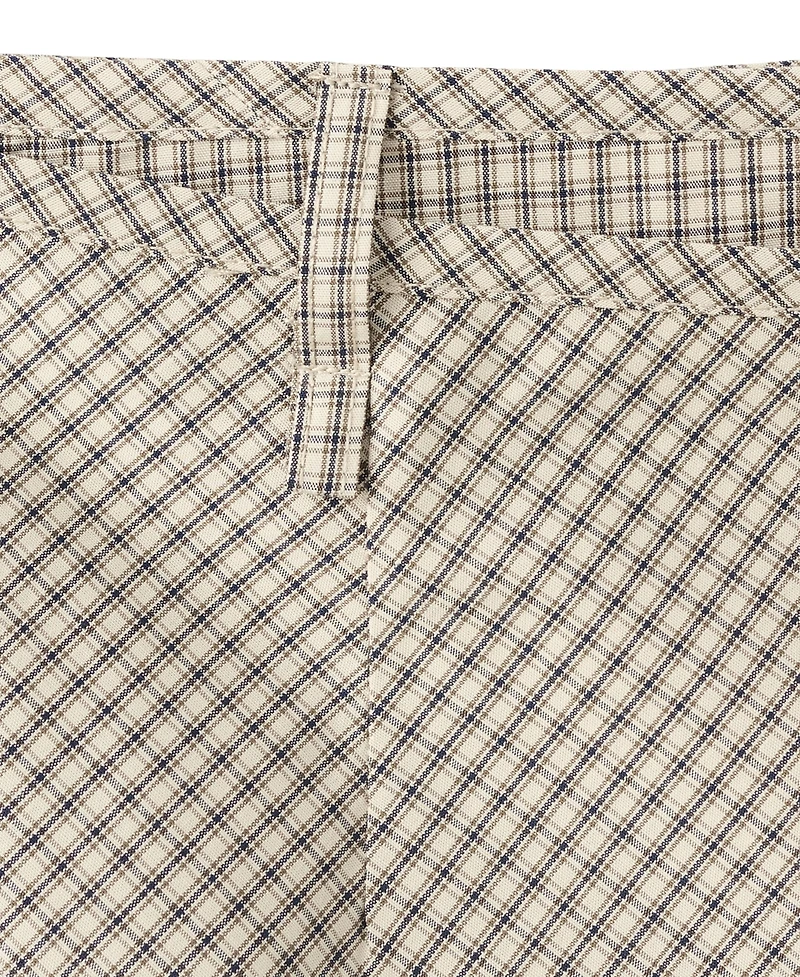 Mango Women's Plaid Tie-Waist Skort, 2.68" Inseam