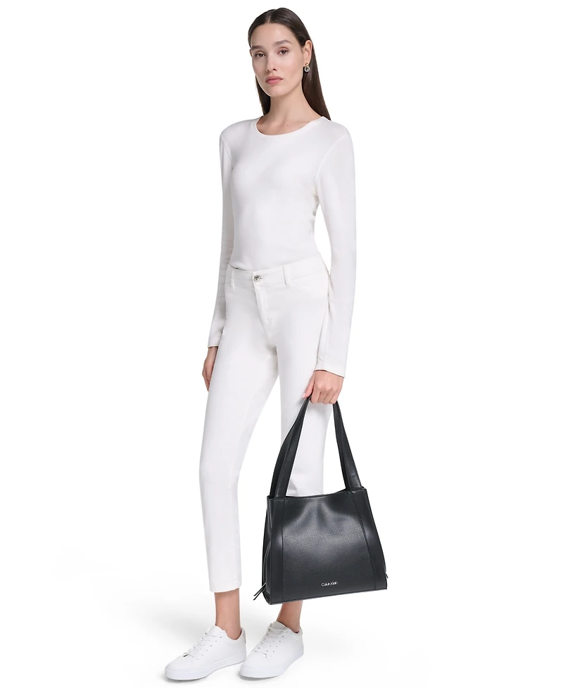 Calvin Klein Masie Magnetic Snap Medium Tote Handbag