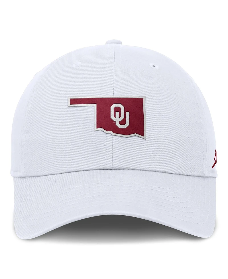 Jordan Men's White Oklahoma Sooners Club Dri-fit Adjustable Hat
