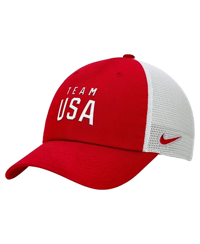 Nike Men's Red/White Team Usa Club Trucker Adjustable Hat