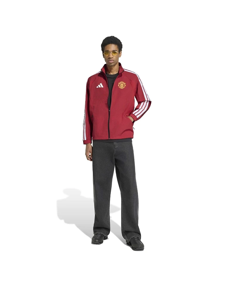 Adidas Men's Red Manchester United 2026 Full-Zip Anthem Jacket