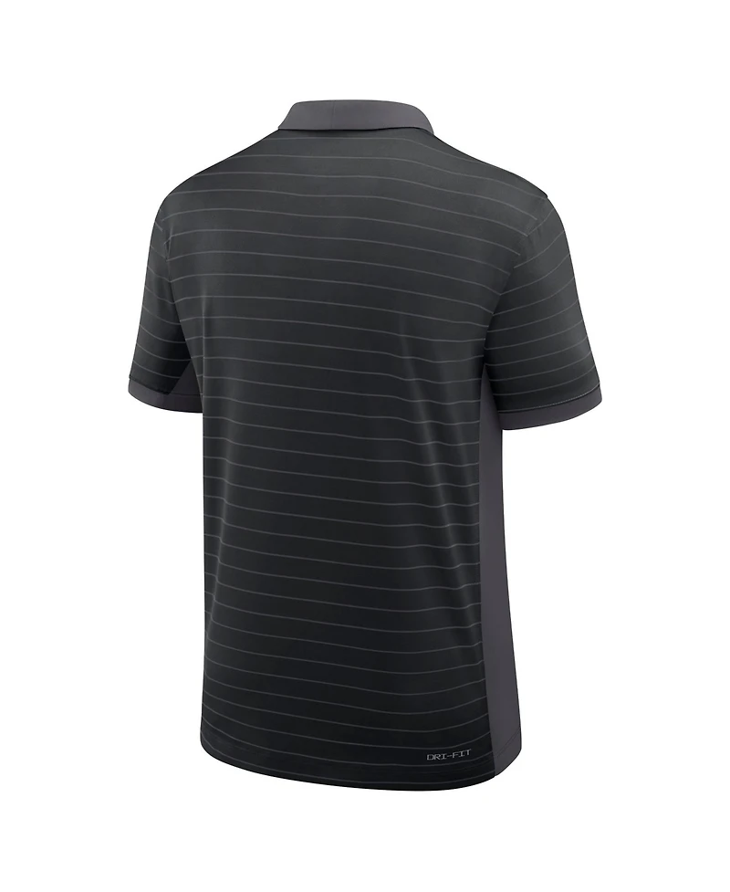Nike Men's Black Oregon Ducks 2026 Early Season Coaches Sideline Victory Stripe Dri-fit Polo Shirt