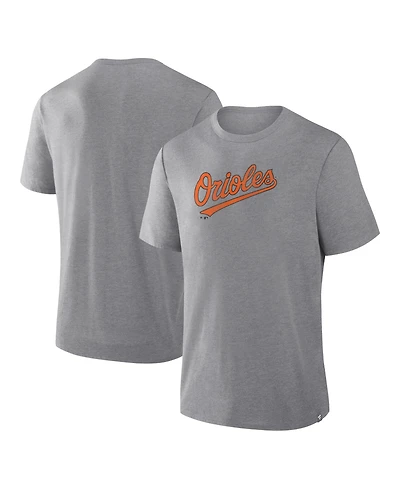 Fanatics Men's Heather Gray Baltimore Orioles Play Tribute Tri-Blend T-Shirt