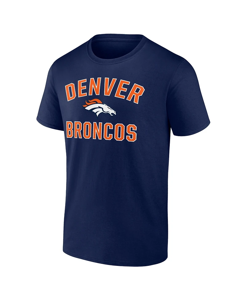 Logo Athletic Men's Navy Denver Broncos Cotton Victory Arch T-Shirt