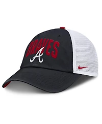 Nike Men's Navy Atlanta Braves Primetime Club Adjustable Trucker Hat