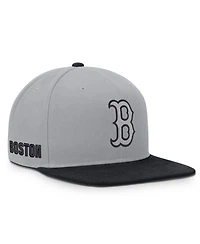 Nike Men's Gray/Navy Boston Red Sox Primetime Pro Dri-fit Snapback Hat
