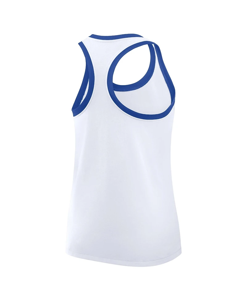 Nike Women's White Kentucky Wildcats Uni Name Tri-Blend Dri-fit Tank Top