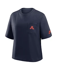 Nike Women's Navy Auburn Tigers Legacy Pocket Boxy T-Shirt