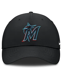 Nike Men's Black Miami Marlins Dri-fit Club Adjustable Hat
