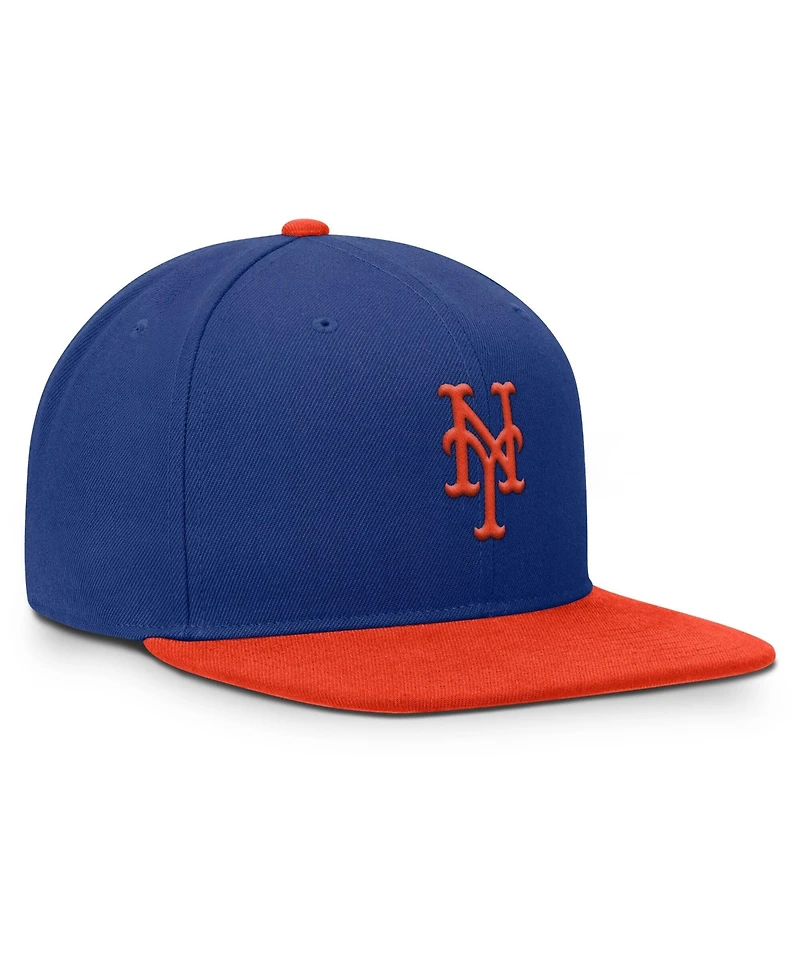 Nike Men's Royal/Orange New York Mets Primetime Pro Dri-fit Snapback Hat