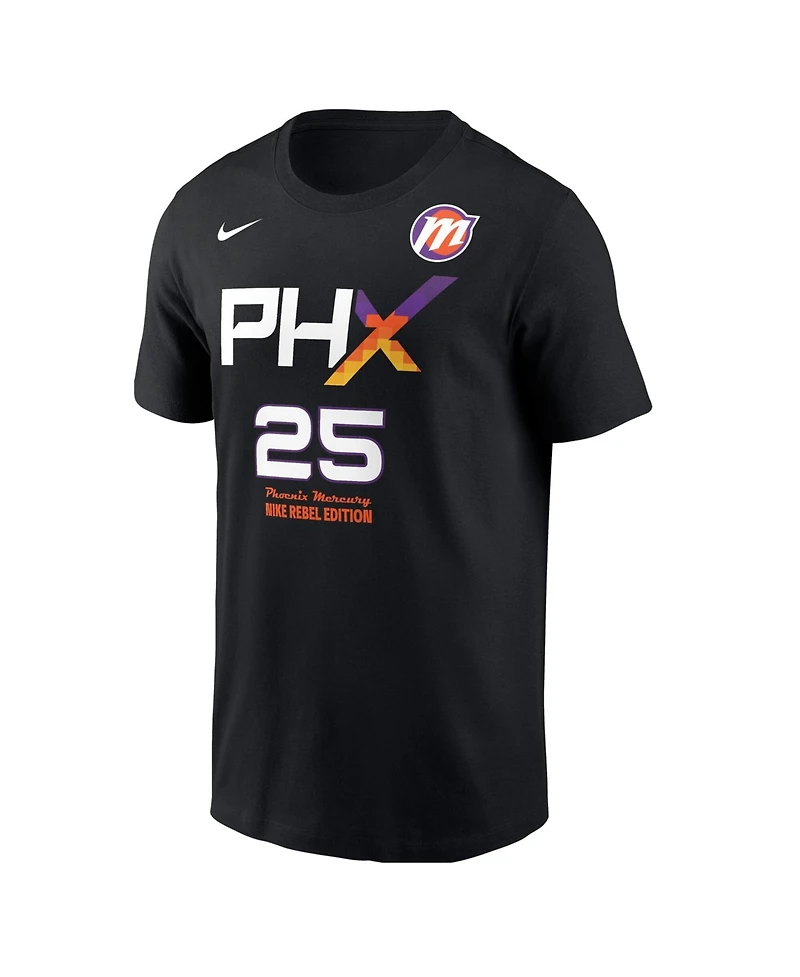 Nike Men's Alyssa Thomas Black Phoenix Mercury Name & Number Rebel Edition T-Shirt