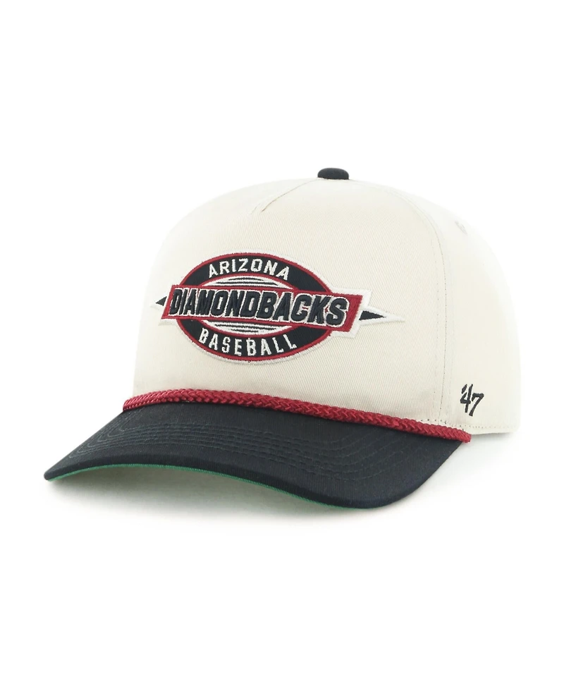 '47 Brand Men's Natural/Black Arizona Diamondbacks Frame Out Hitch Adjustable Hat