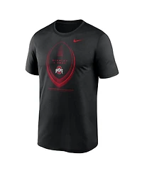 Nike Men's Black Ohio State Buckeyes Primetime Legend Football Icon Dri-fit T-Shirt