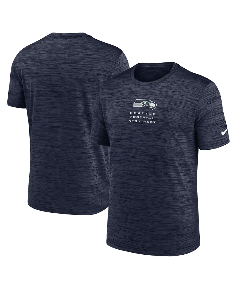 Nike Men's College Navy Seattle Seahawks Velocity Ball Carrier Dri-fit T-Shirt