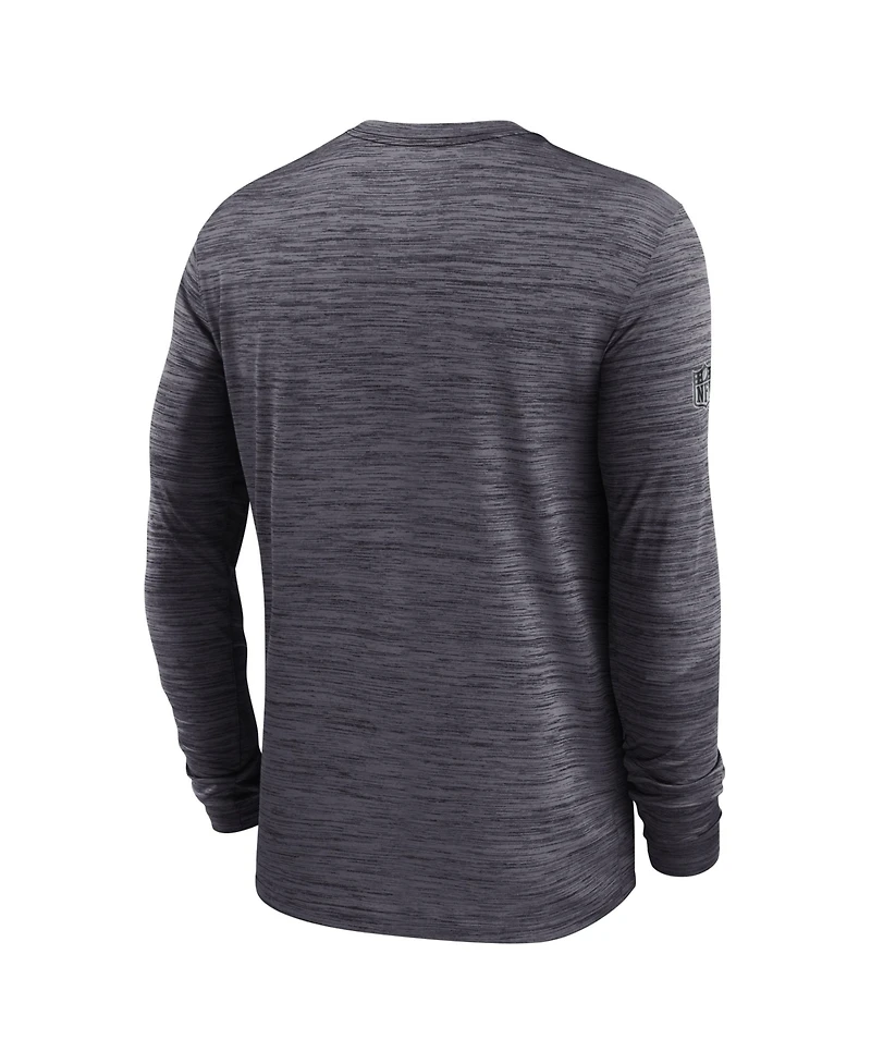 Nike Men's Black Cincinnati Bengals Sideline Offensive Transition Velocity Dri-fit Long Sleeve T-Shirt