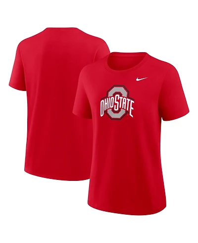 Nike Women's Scarlet Ohio State Buckeyes Primary Logo T-Shirt