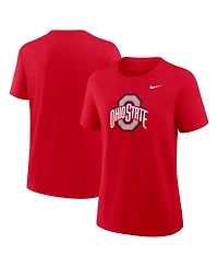Nike Women's Scarlet Ohio State Buckeyes Primary Logo T-Shirt