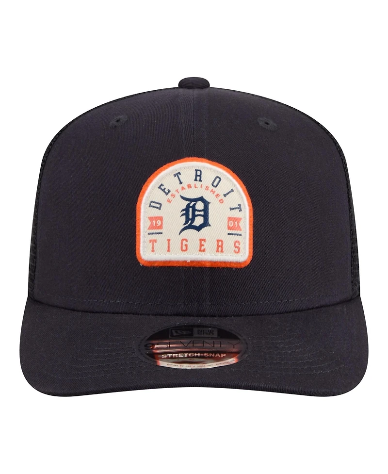 New Era Men's Navy Detroit Tigers Contest 9SEVENTY Adjustable Trucker Hat