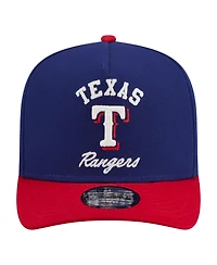 New Era Men's Royal/Red Texas Rangers Arched A-Frame 9FIFTY Adjustable Hat