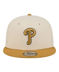 New Era Men's Light Beige/Khaki Philadelphia Phillies Two-Tone Color Pack 9FIFTY Snapback Hat