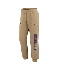 Nike Men's Beige Lsu Tigers Primetime Club Fleece Joggers