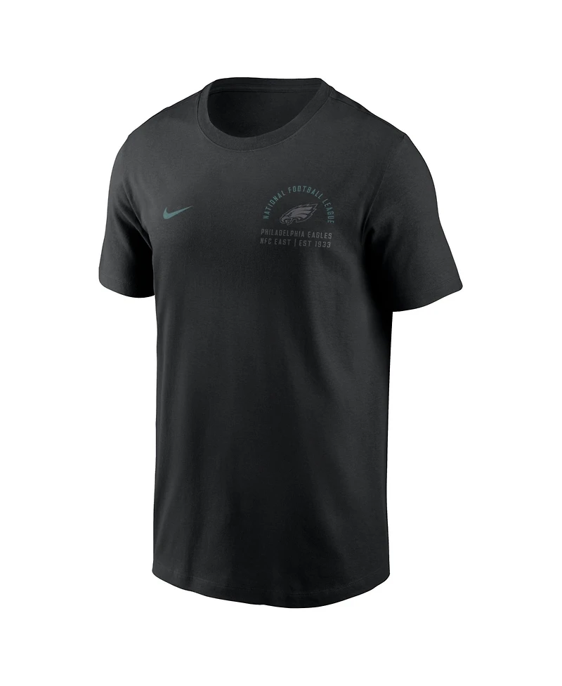 Nike Men's Black Philadelphia Eagles Split Logo T-Shirt