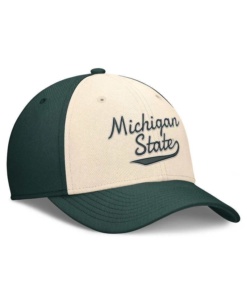 Nike Men's Natural/Forest Green Michigan State Spartans Legacy Swooshflex Dri-fit Hat