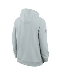 Nike Men's Silver Las Vegas Raiders Sideline Standard Issue Top Prospect Dri-fit Hoodie