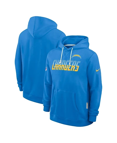 Nike Men's Powder Blue Los Angeles Chargers Sideline Standard Issue Top Prospect Dri-fit Hoodie