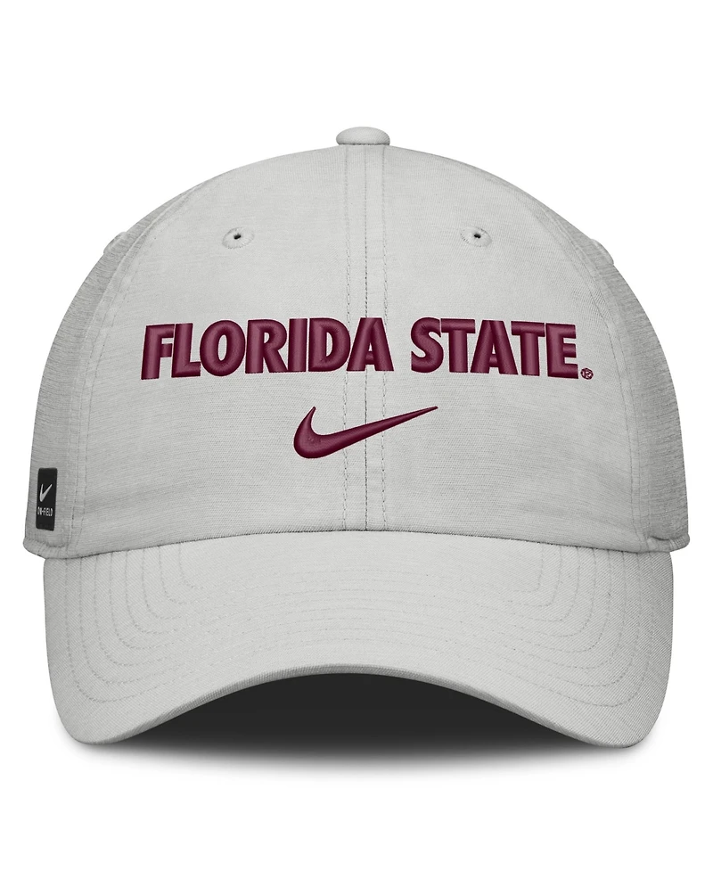 Nike Men's and Women's Gray Florida State Seminoles 2026 On-Field Gameday Club Adjustable Hat