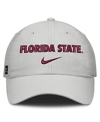 Nike Men's and Women's Gray Florida State Seminoles 2026 On-Field Gameday Club Adjustable Hat