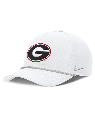 Nike Men's and Women's White Georgia Bulldogs Rope Rise Adjustable Hat