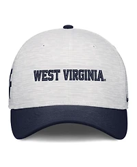 Nike Men's and Women's White/Navy West Virginia Mountaineers Primetime Rise Adjustable Hat