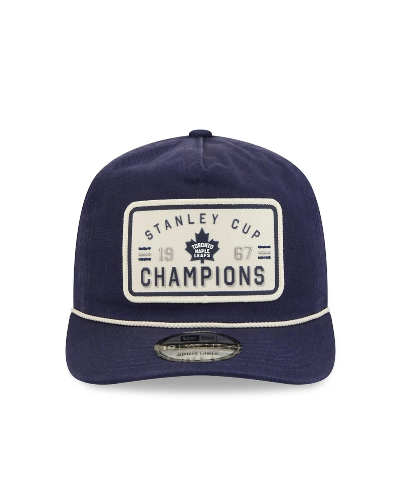 New Era Men's Navy Toronto Maple Leafs Throwback Stanley Cup Champions Side Patch 19TWENTY Adjustable Hat