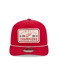 New Era Men's Red Detroit Red Wings Throwback Stanley Cup Champions Side Patch 19TWENTY Adjustable Hat