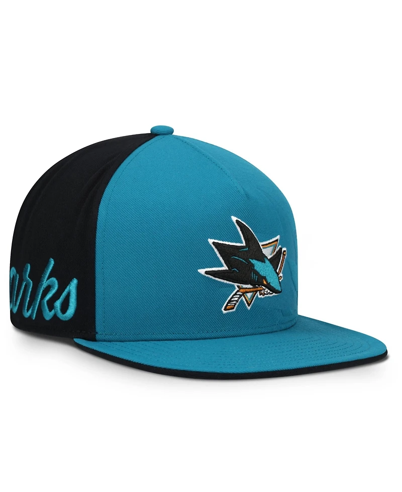 Fanatics Men's Teal/Black San Jose Sharks Snapback Hat